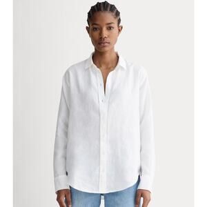 Everlane Women’s The Must Have Shirt Button Down Linen White Size 0 Go-See